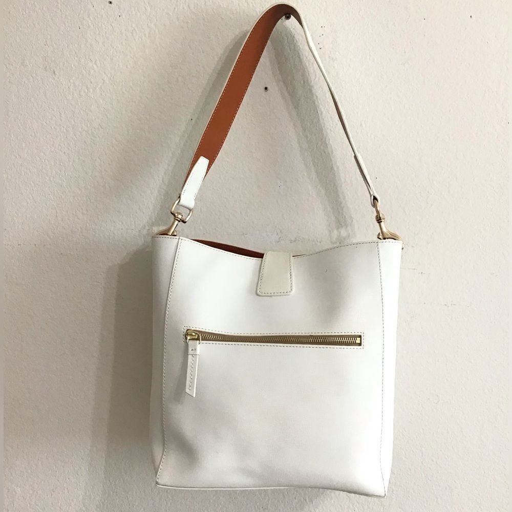 DOONEY & BOURKE White Leather Ashby Shoulder Bag - Picture 5 of 14